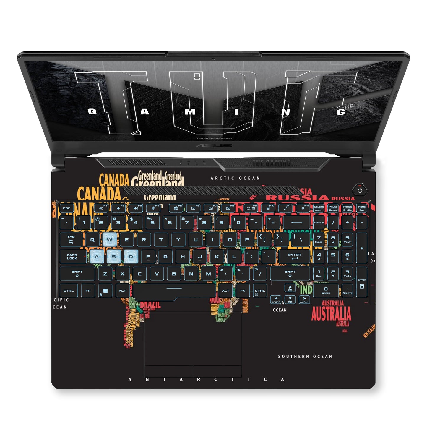 World Map Laptop Skin