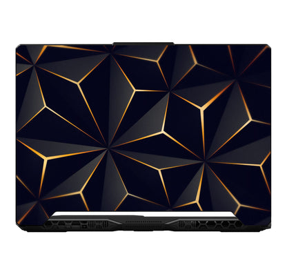 Black Gold Diamond Cut Laptop 6D Skin