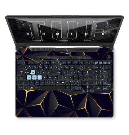 Black Gold Diamond Cut Laptop 6D Skin