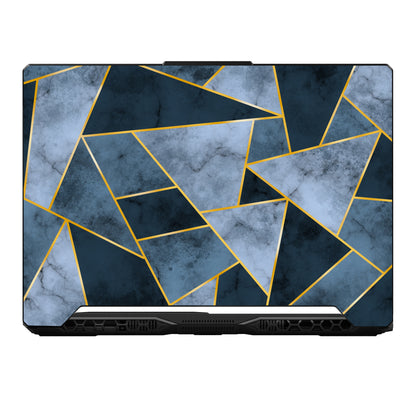 Blue Gold Strip Laptop 6D Skin