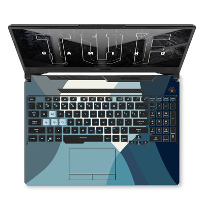 Blue Minimalistic Laptop 6D Skin