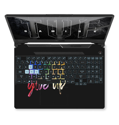Never Give Up Laptop Skin