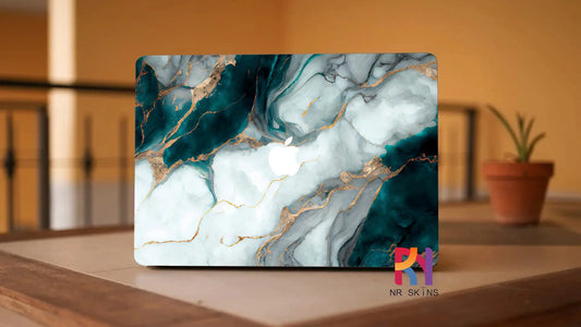 Green Marble Laptop 6D Skin - NR SKINS