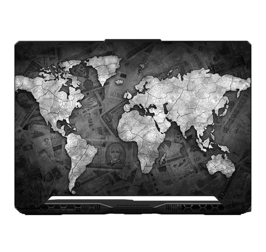 World Map Laptop Skin