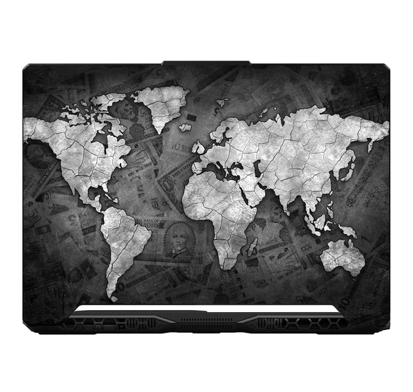 World Map Laptop Skin