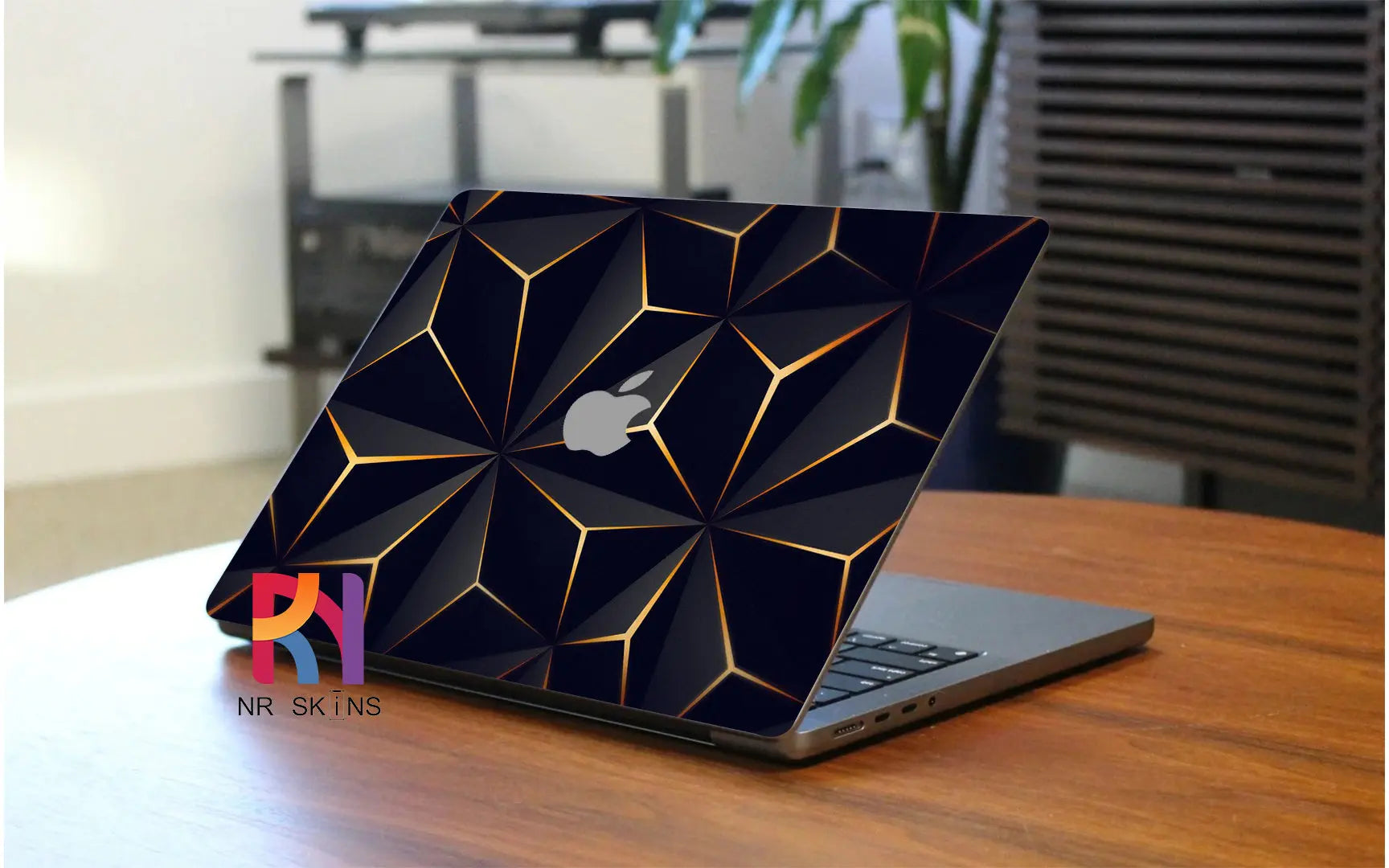 Black Gold Diamond Cut Laptop 6D Skin - NR SKINS