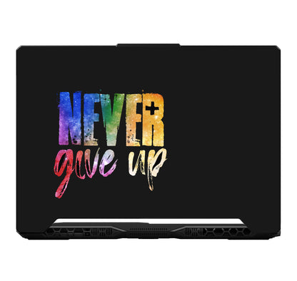 Never Give Up Laptop Skin